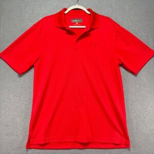 Loudmouth‎ Golf Polo Shirt Red Short Sleeve Embroidered Logo Men's Medium